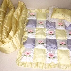 Bitty Baby Yellow And Purple Crib Set